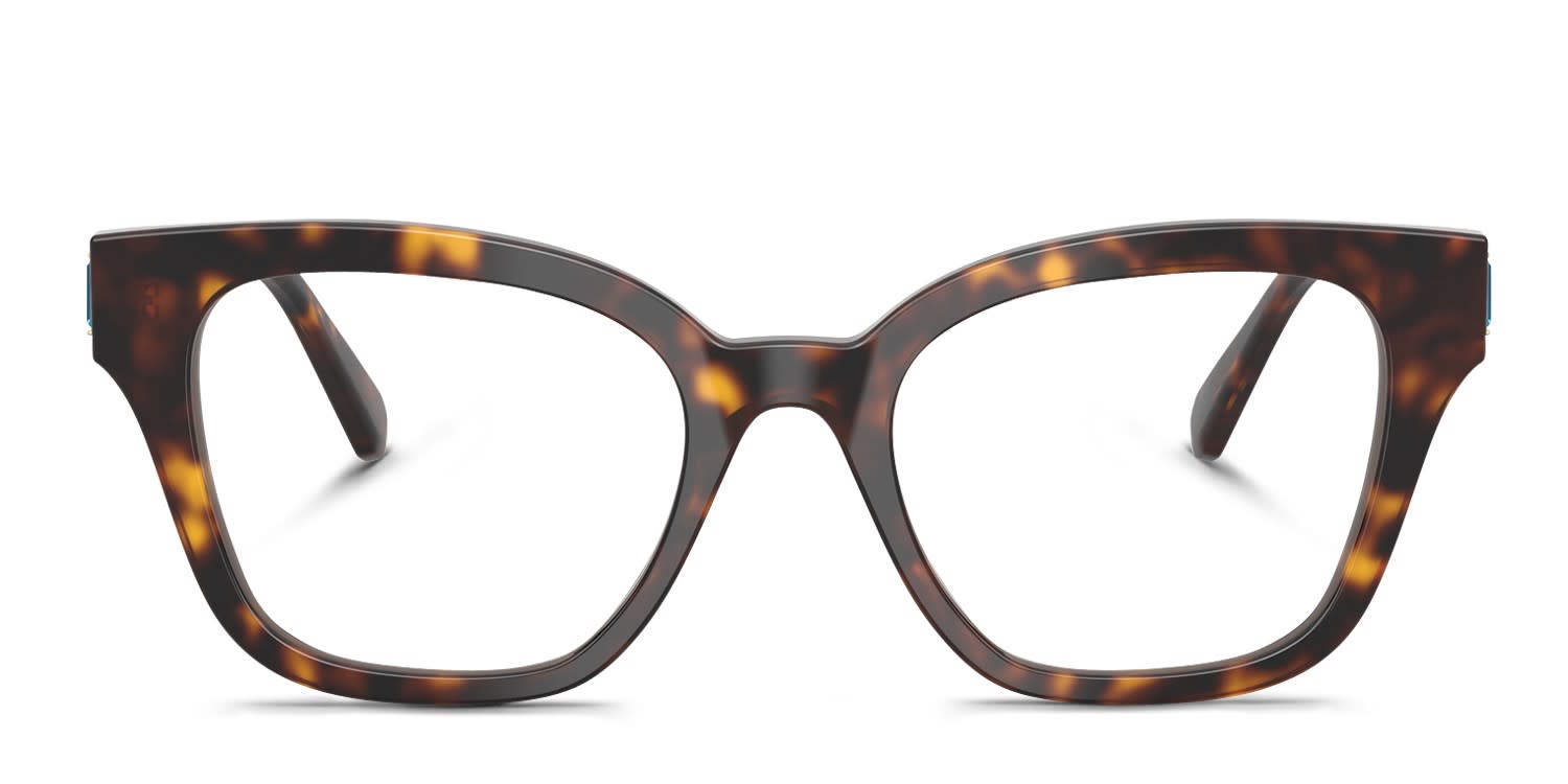 Swarovski Women\'s Tortoise Cat-Eye Glasses - Brown- Swarovski SK5454 Tortoise Eyeglasses | Includes FREE Rx Lenses main image 2