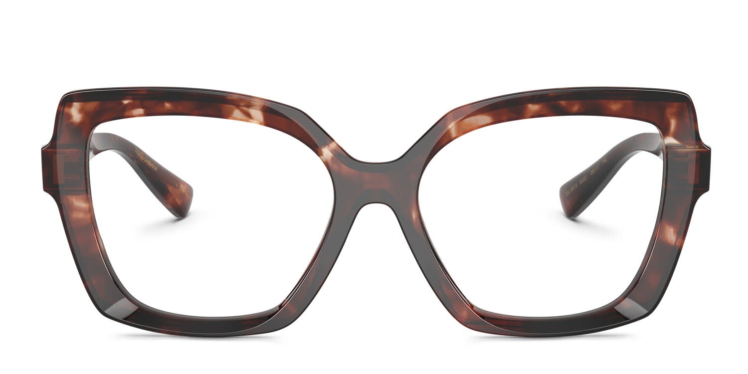 Dolce & Gabbana DG3413 Red, Tortoise glasses - Multicolor / Tortoise - Frontal View
