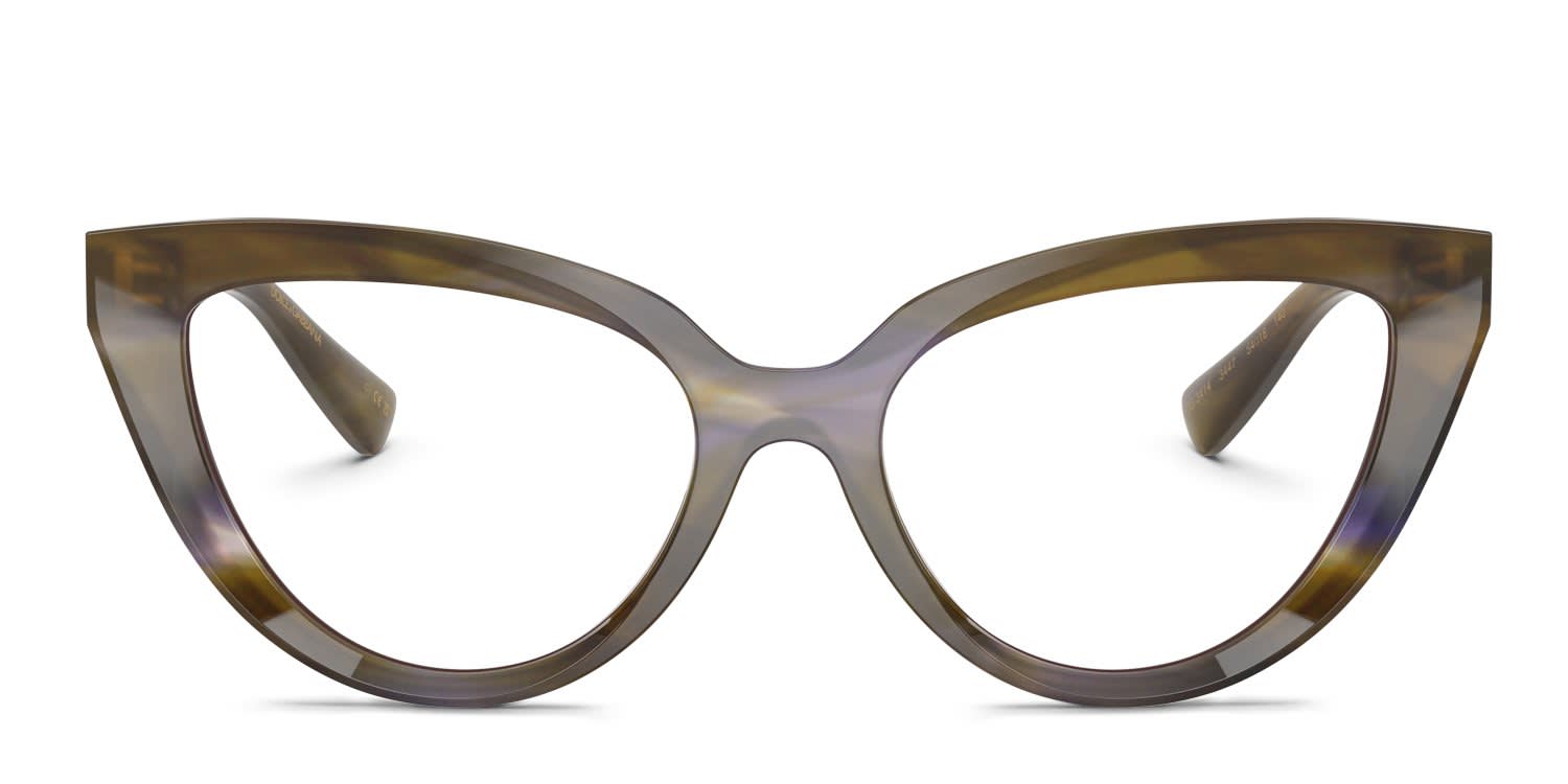Dolce & Gabbana DG3414 Multicolor, Green glasses - Multicolor / Green - Frontal View