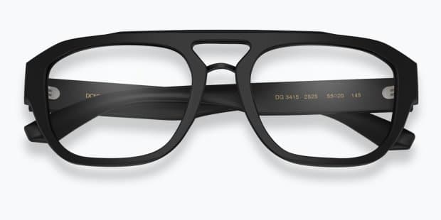 Dolce & Gabbana DG3415 Matte Black Prescription Eyeglasses