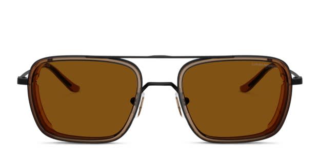 【arman】 Emporio Armani EA2162 black frame with dark bronze lenses. Lenses