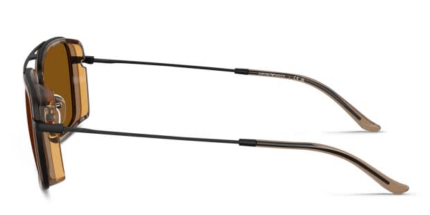 Emporio Armani EA2162 black frame with dark bronze lenses. Lenses