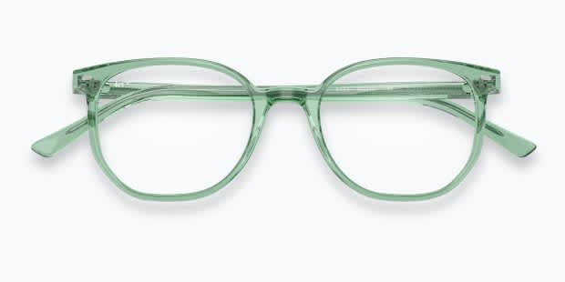Ray-Ban Clear Green Frame Sunglasses with Light Green Gradient Lenses WARREN BIO-BASED Sunglasses in Transparent Green and Brown  main image 3