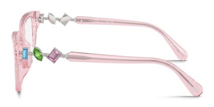 Swarovski SK2049D Clear, Pink glasses - Clear / Pink - Side View