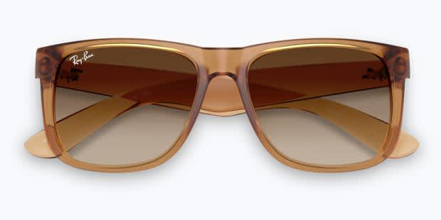 Ray-Ban RB4165 Justin gray , beige frame with gradient brown