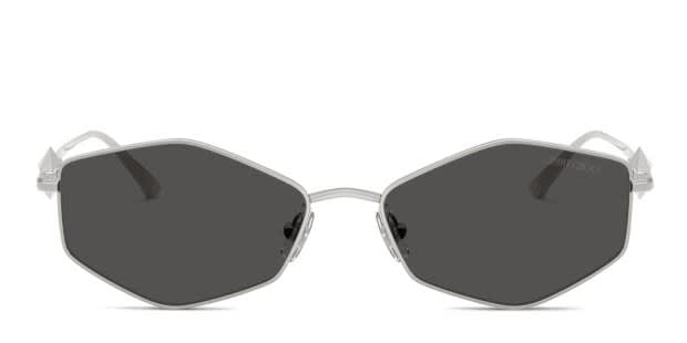 Jimmy Choo JC4017 silver frame with dark grey lenses. Lenses