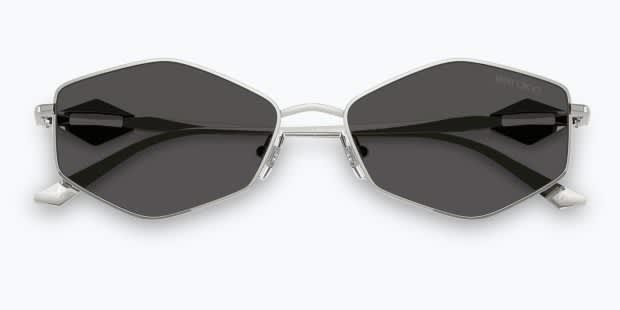 Jimmy Choo JC4017 silver frame with dark grey lenses. Lenses