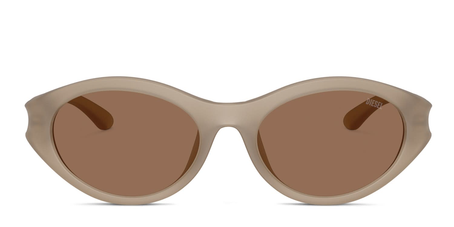 Diesel DL3005U clear , gray frame with dark brown lenses. Lenses