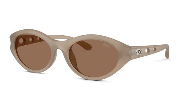 Diesel DL3005U clear , gray frame with dark brown lenses. Lenses