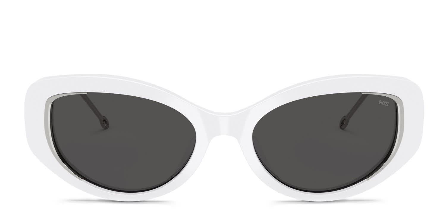 Diesel DL2001MU White, Gray glasses - White / Gray - Frontal View