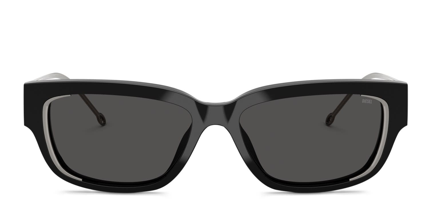 Diesel DL2002MU Black, Gray glasses - Black / Gray - Frontal View