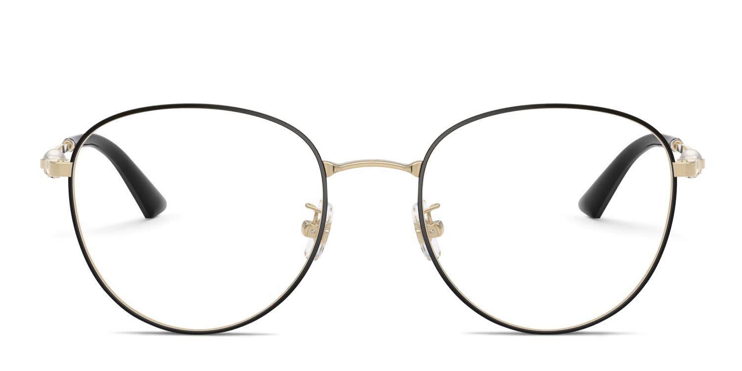 Jimmy Choo JC2013HD Gold, Black glasses - Gold / Black - Frontal View