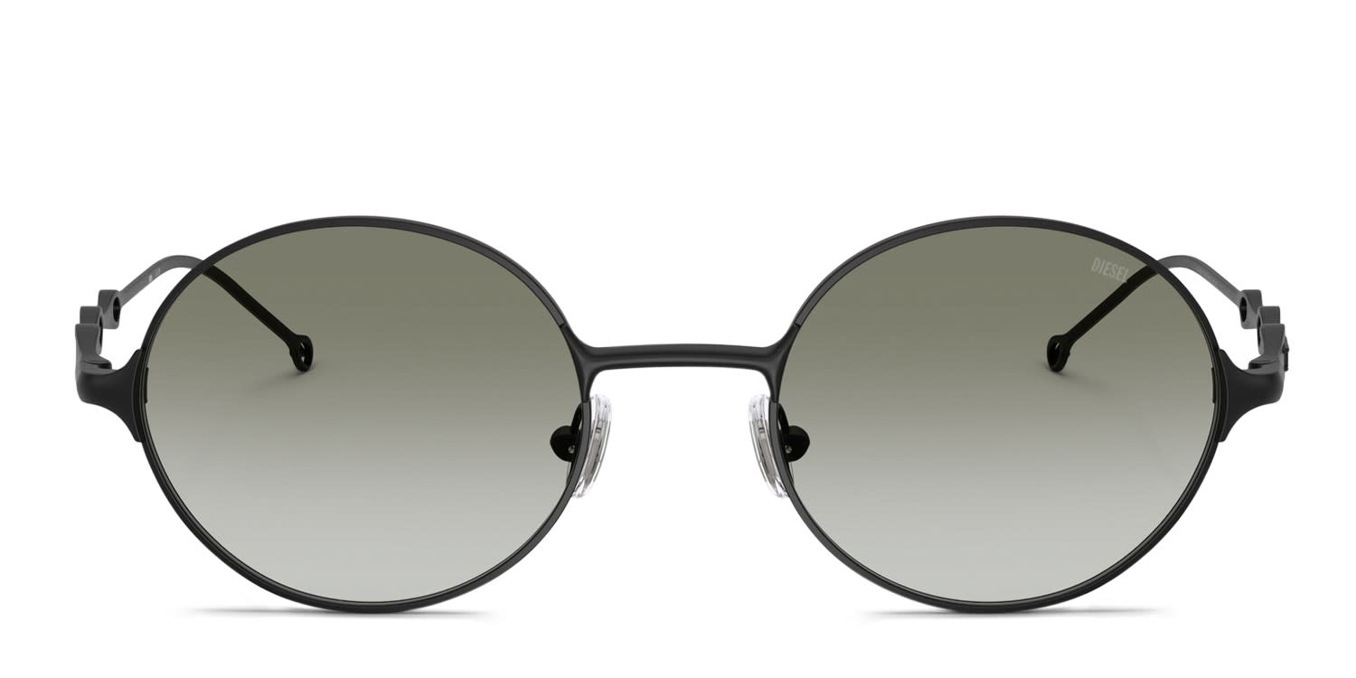 Diesel DL1008 Black, Green glasses - Black / Green - Frontal View
