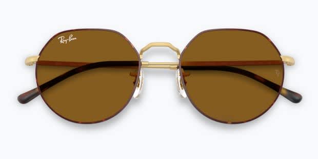 Ray-Ban RB3565 Jack tortoise frame with brown lenses. Lenses