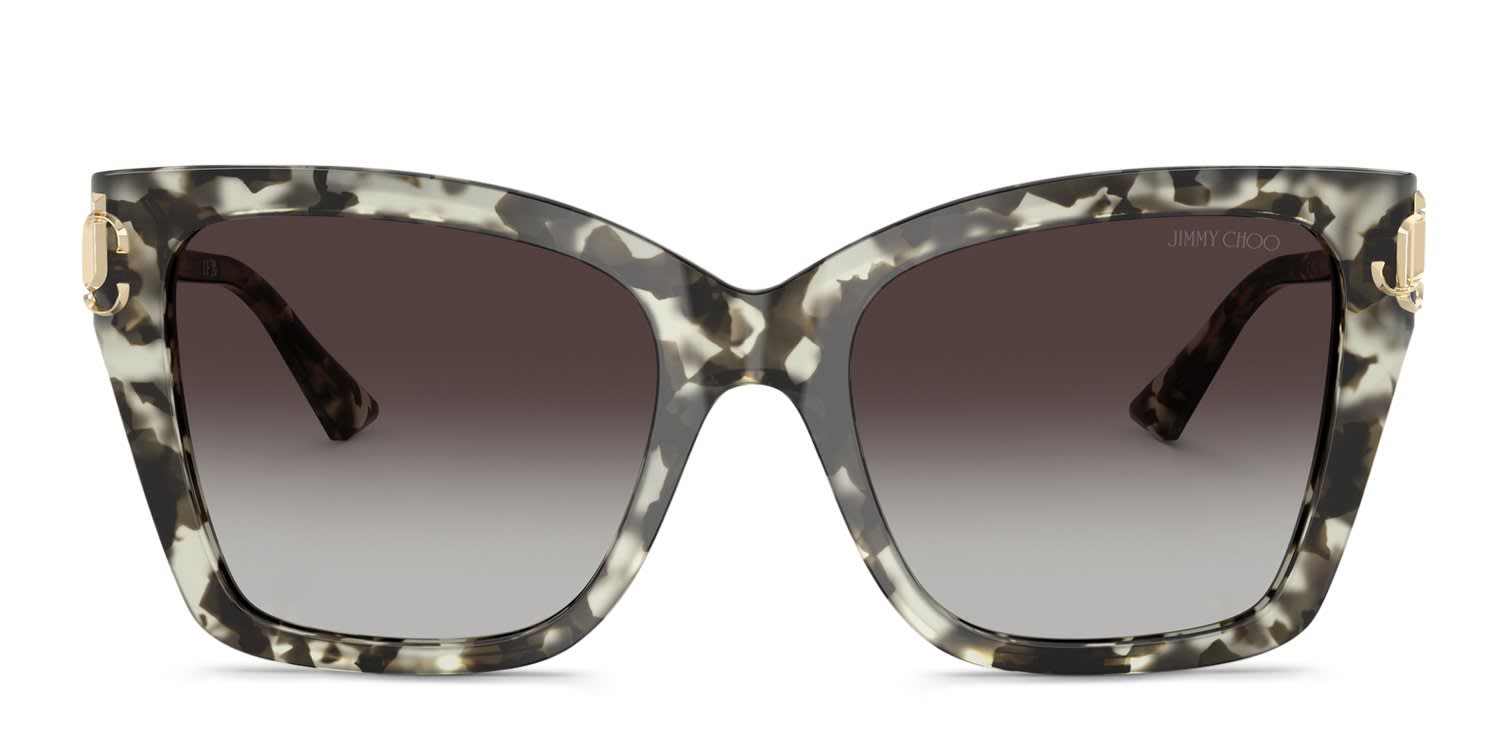 コ*ビ様 【フレーム,Fサス新品】 Mantra クライン Jimmy Choo Trisha/G/Sk gold frame with gradient brown lenses