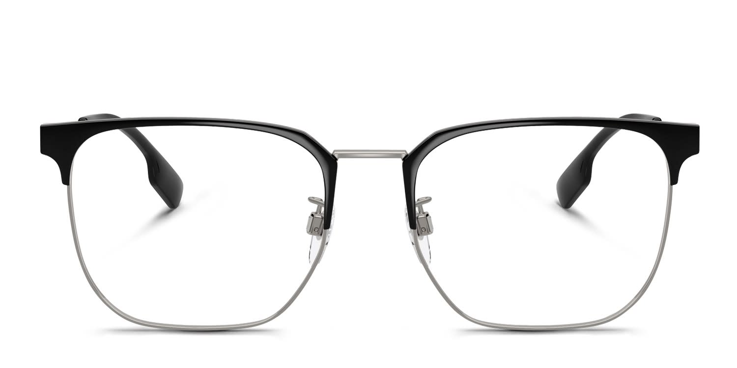 Burberry BE1348 Alba Black/Silver Eyeglasses | Includes FREE