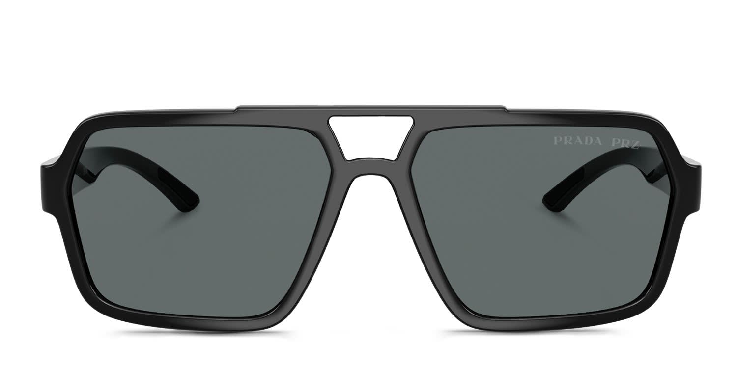 Prada Linea Rossa PSA06S Black, Gray glasses - Black / Gray - Frontal View