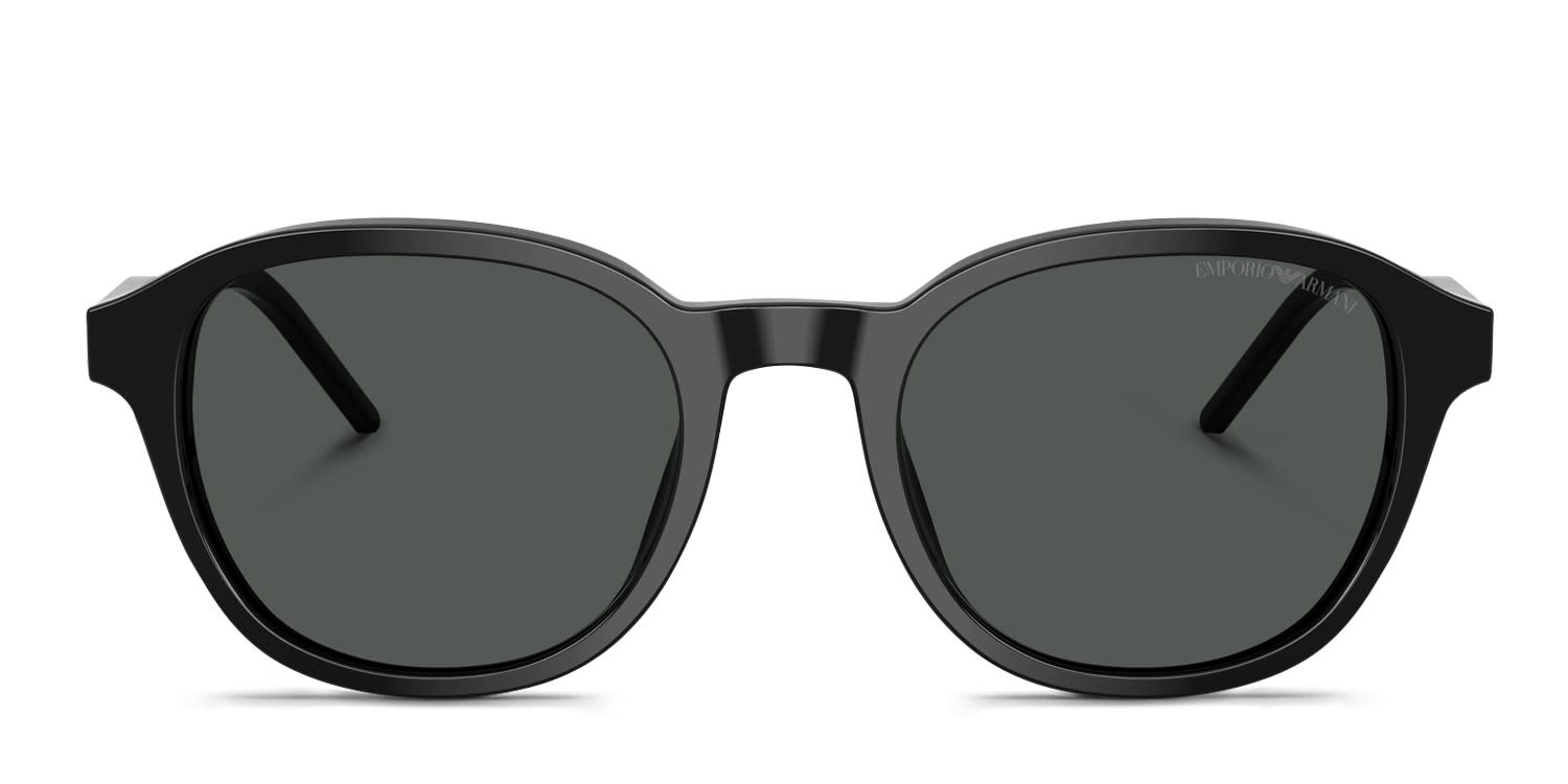 Emporio Armani EA4247U Black, Gray glasses - Black / Gray - Frontal View