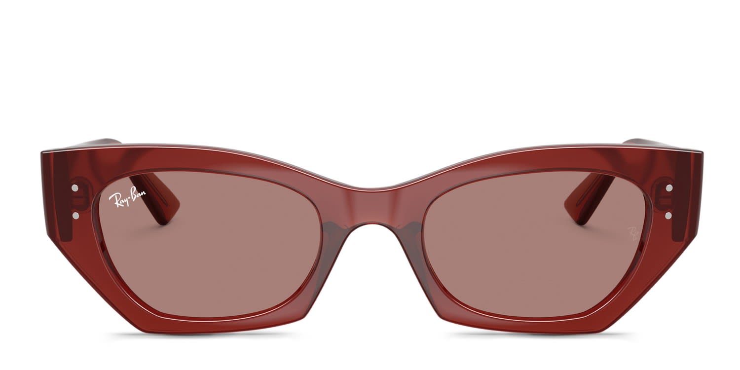 Ray-Ban Zena Sunglasses RB4430 Polished Red Cherry Frame with Pink Lenses Unisex Ray Ban RB4430 ZENA Sunglasses - ✓ Best prices ✓ customers  main image 2