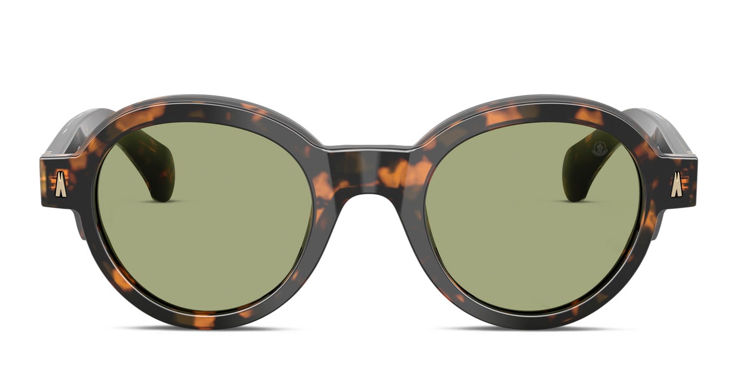 Moncler ME6003 Brown, Green, Tortoise glasses - Brown / Green / Tortoise - Frontal View