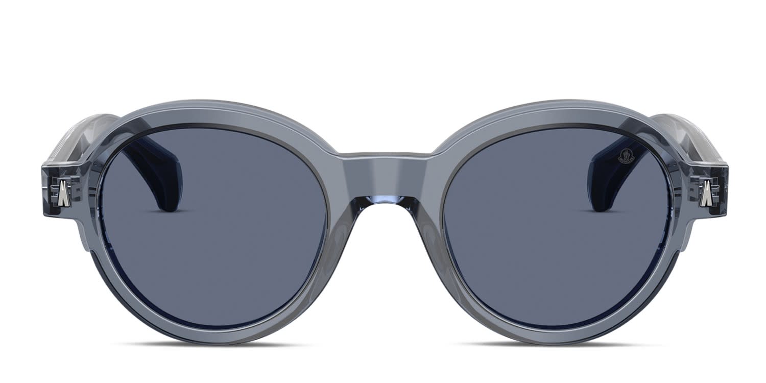 Moncler ME6003 Clear, Blue glasses - Clear / Blue - Frontal View