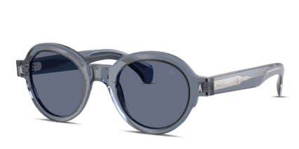 Moncler ME6003 Clear, Blue glasses - Clear / Blue - Angle View