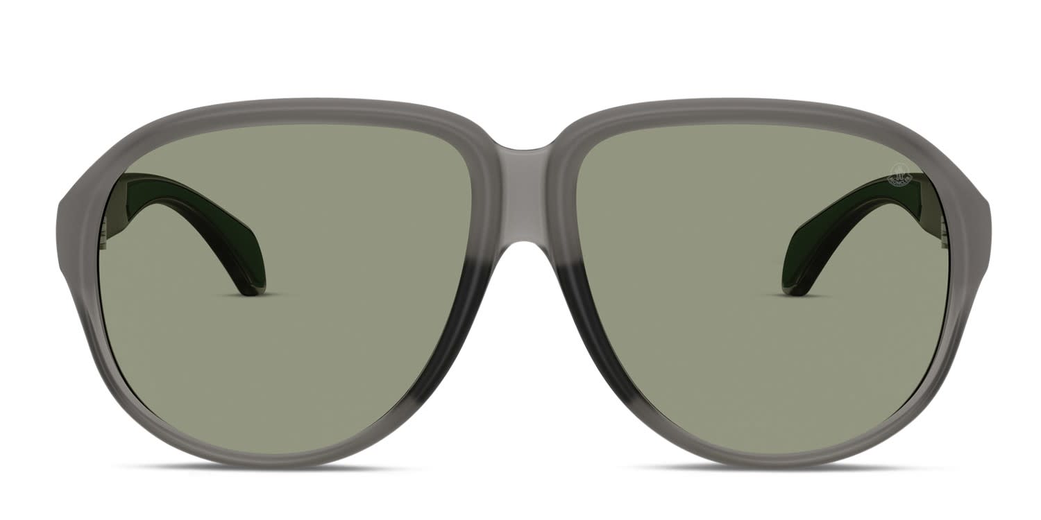 Moncler ME8001 Clear, Gray glasses - Clear / Gray / Green - Frontal View