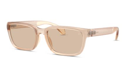 Moncler ME8002 Clear, Pink glasses - Clear / Pink - Angle View