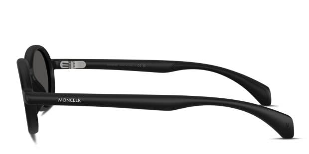 Moncler ME8006 black frame with dark grey lenses. Lenses provide