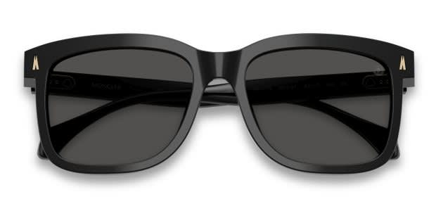 Moncler ME6018 Valaire black frame with dark grey solid lenses