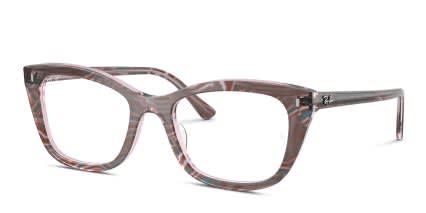 Ray-Ban RX5433 Purple glasses - Purple - Angle View