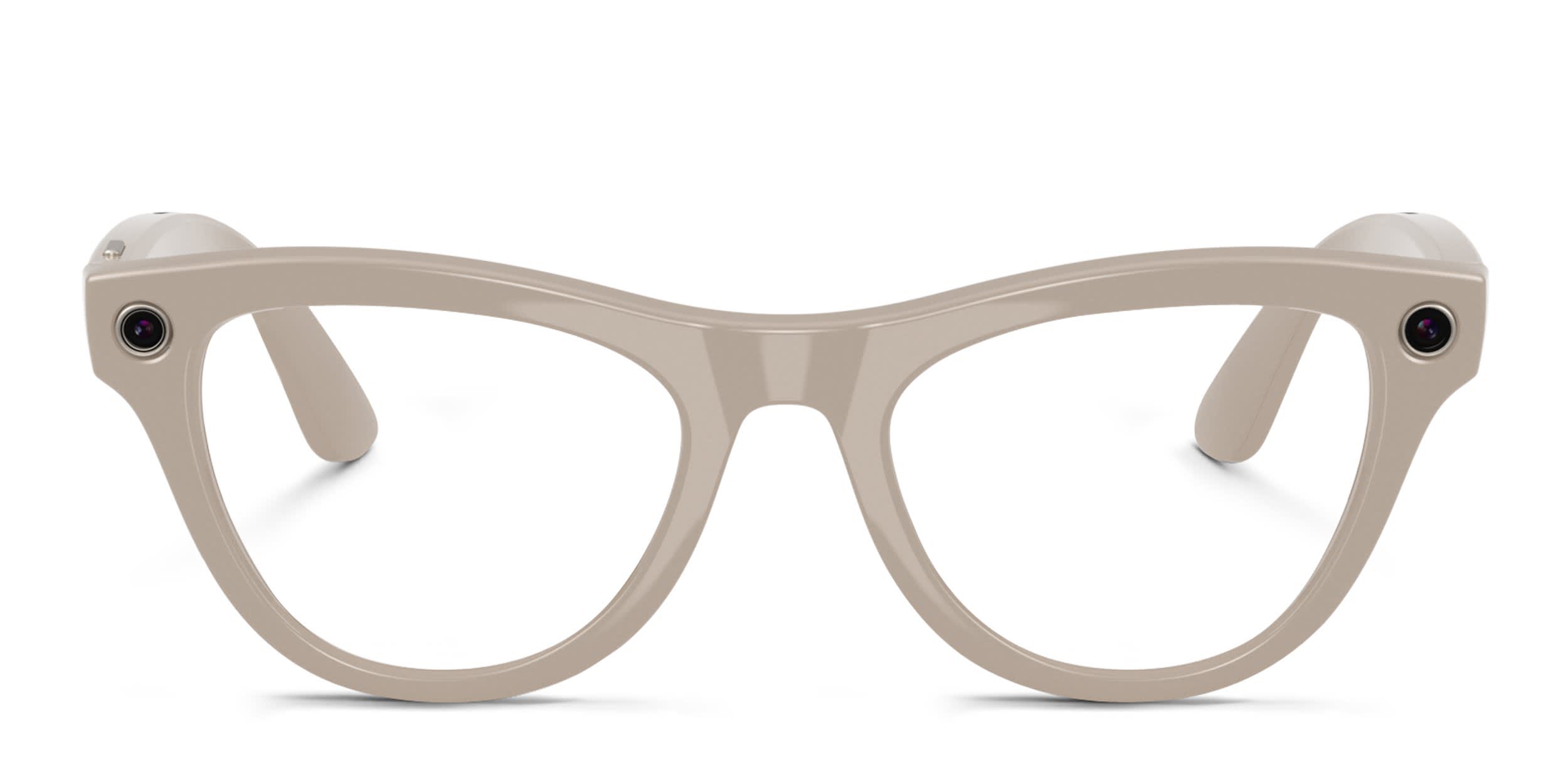 Ray-Ban Meta AI Glasses RW4010 Meta Skyler Transitions Beige glasses - Beige - Frontal View