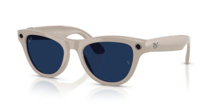 Ray-Ban Meta AI Glasses RW4010 Meta Skyler Transitions Beige glasses - Beige - Angle View