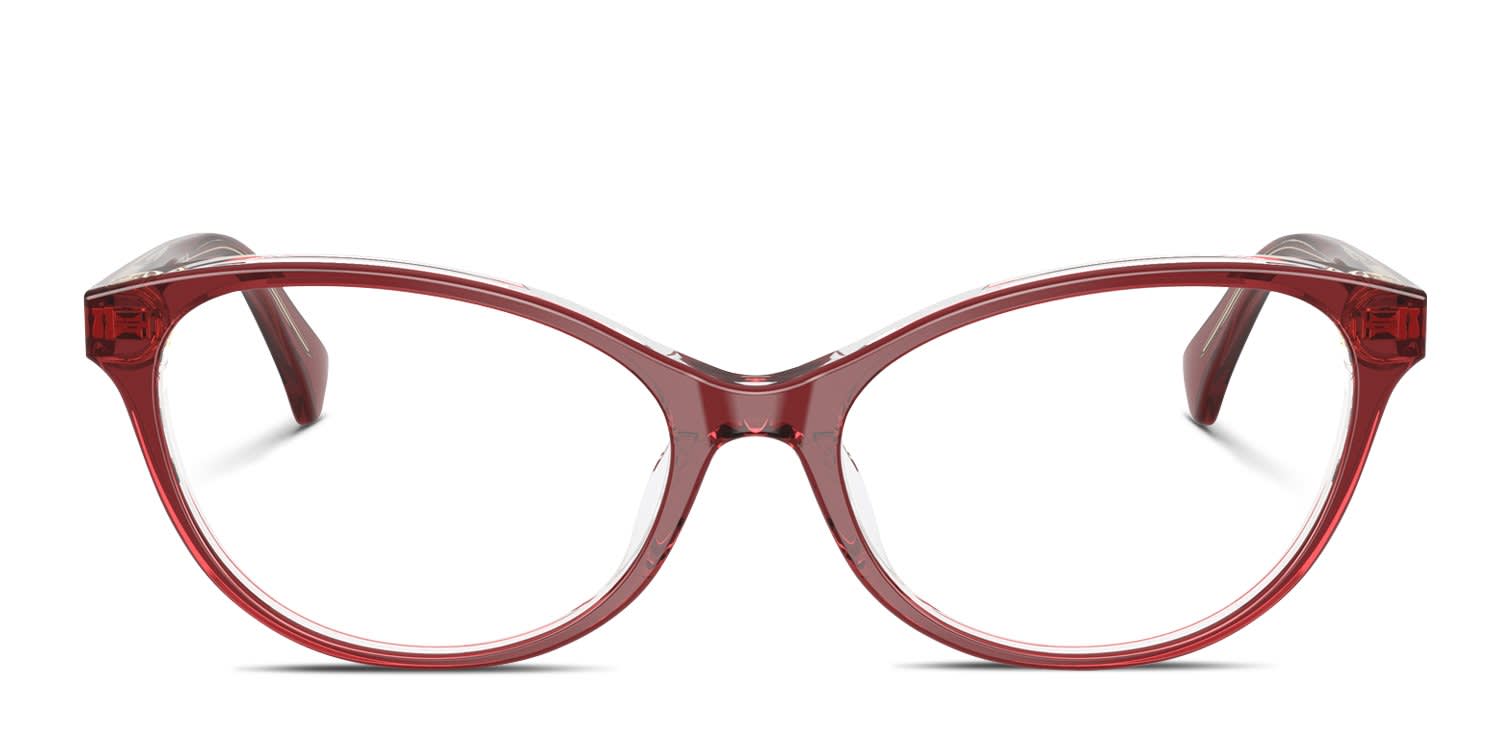 Ralph Lauren RA7186U Clear, Red glasses - Clear / Red - Frontal View