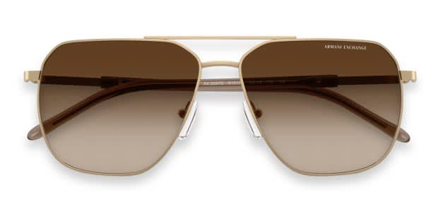 Armani Exchange AX2057S gold frame with brown gradient lenses