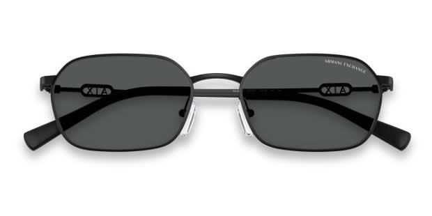 Armani Exchange AX2056S black frame with dark grey lenses. Lenses