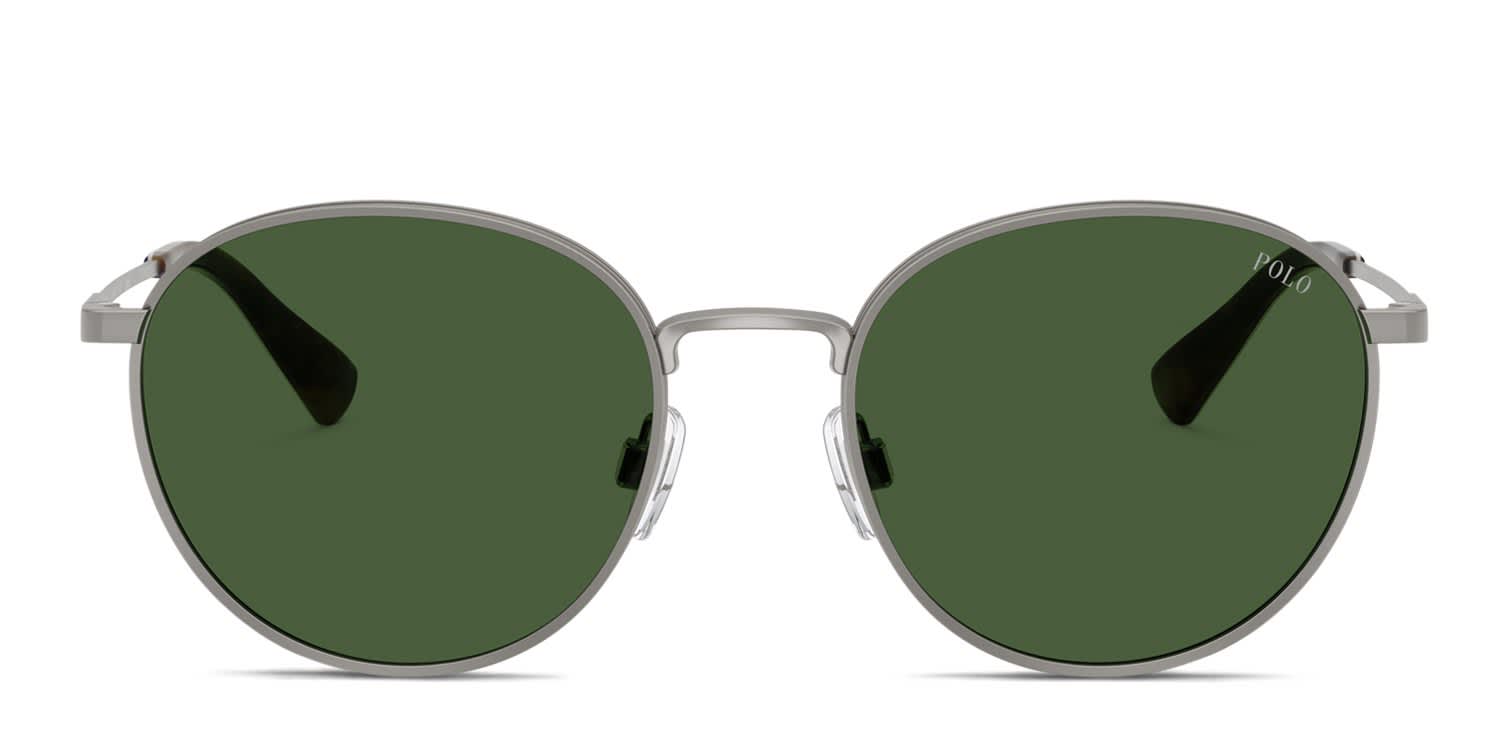 Polo Ralph Lauren PH3163 Gunmetal, Green glasses - Gunmetal / Green - Frontal View