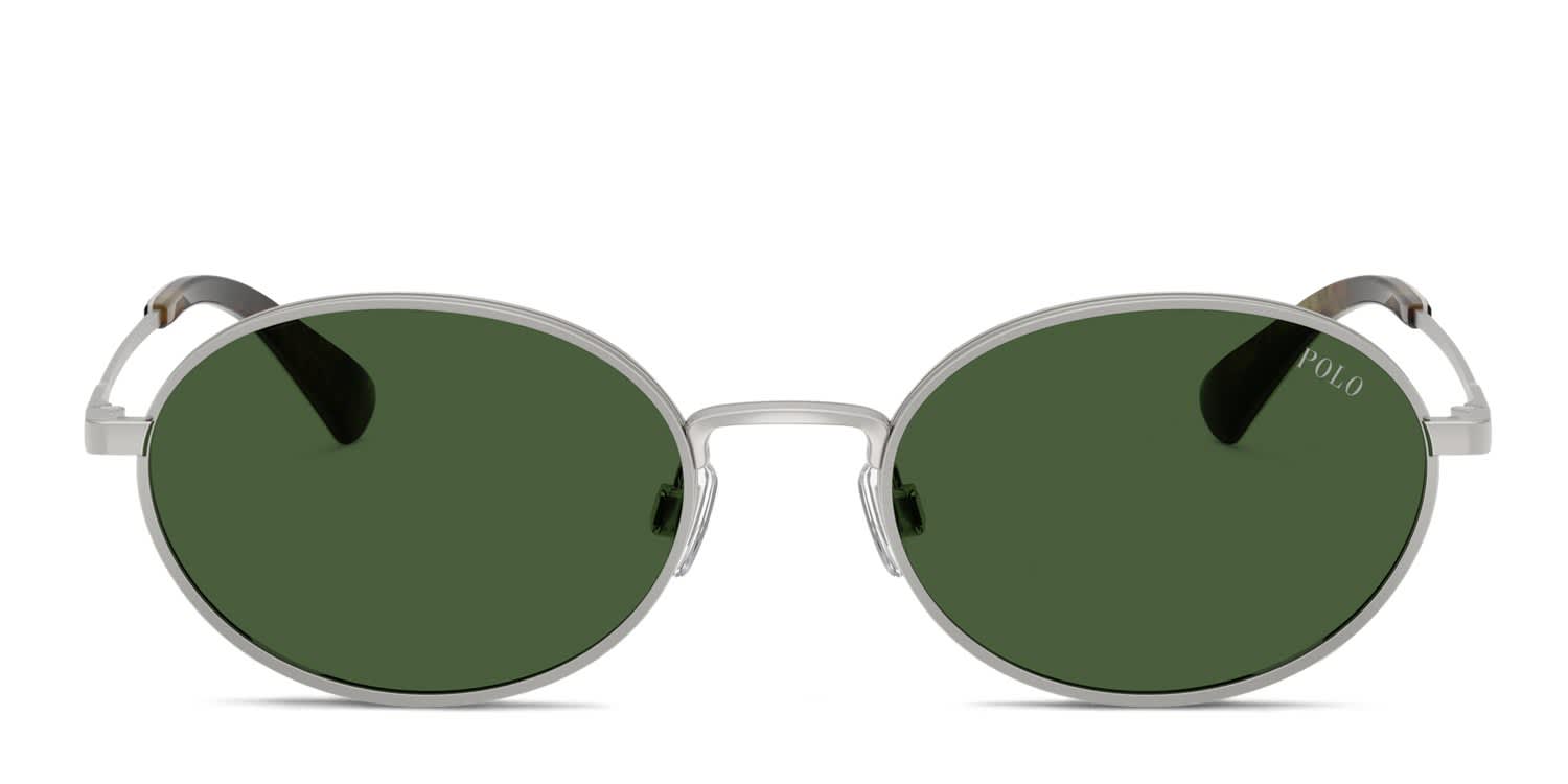Polo Ralph Lauren PH3162 Silver, Green glasses - Silver / Green - Frontal View