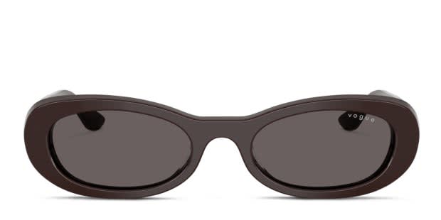 Vogue VO5582S brown frame with black smoke lenses. Lenses provide