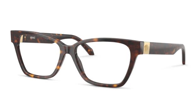 Versace Tortoise Square Acetate Women\'s Glasses in Brown and Black Versace Tortoiseshell Brown Gradient MOD 4421 Greca Square  main image 2