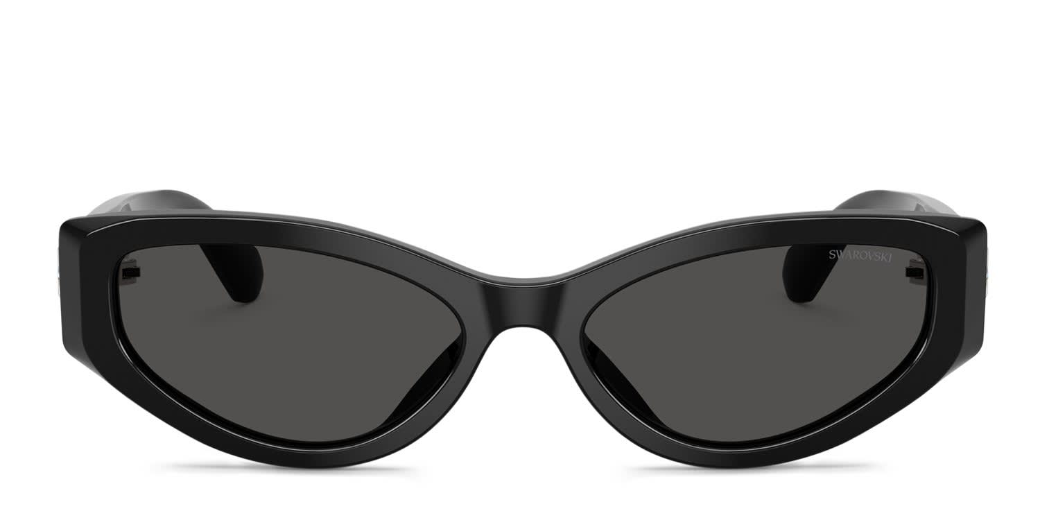 Swarovski SK6045U black frame with dark grey lenses. Lenses