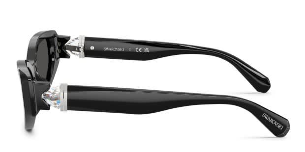 Swarovski SK6045U black frame with dark grey lenses. Lenses