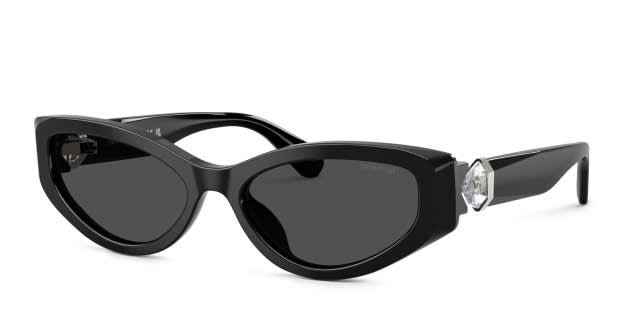 Swarovski SK6045U black frame with dark grey lenses. Lenses