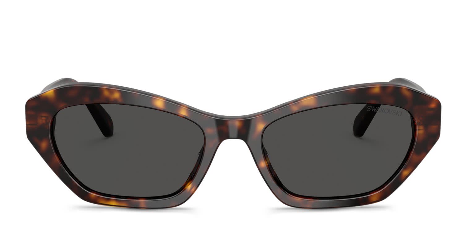Swarovski SK6048 Tortoise, Gray glasses - Tortoise / Gray - Frontal View