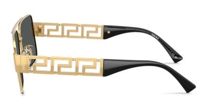 Versace VE2290 Gold, Gray glasses - Gold / Gray - Side View