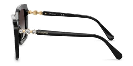 Swarovski SK6049 Black, Gray glasses - Black / Gray - Side View