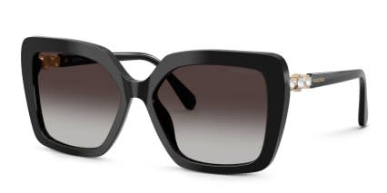 Swarovski SK6049 Black, Gray glasses - Black / Gray - Angle View