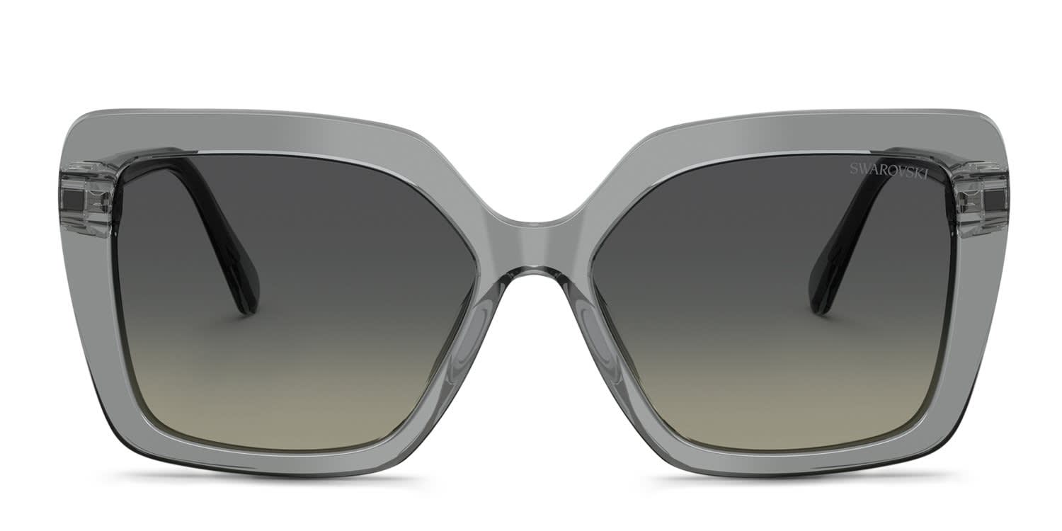 Swarovski SK6049 Clear, Gray glasses - Clear / Gray - Frontal View
