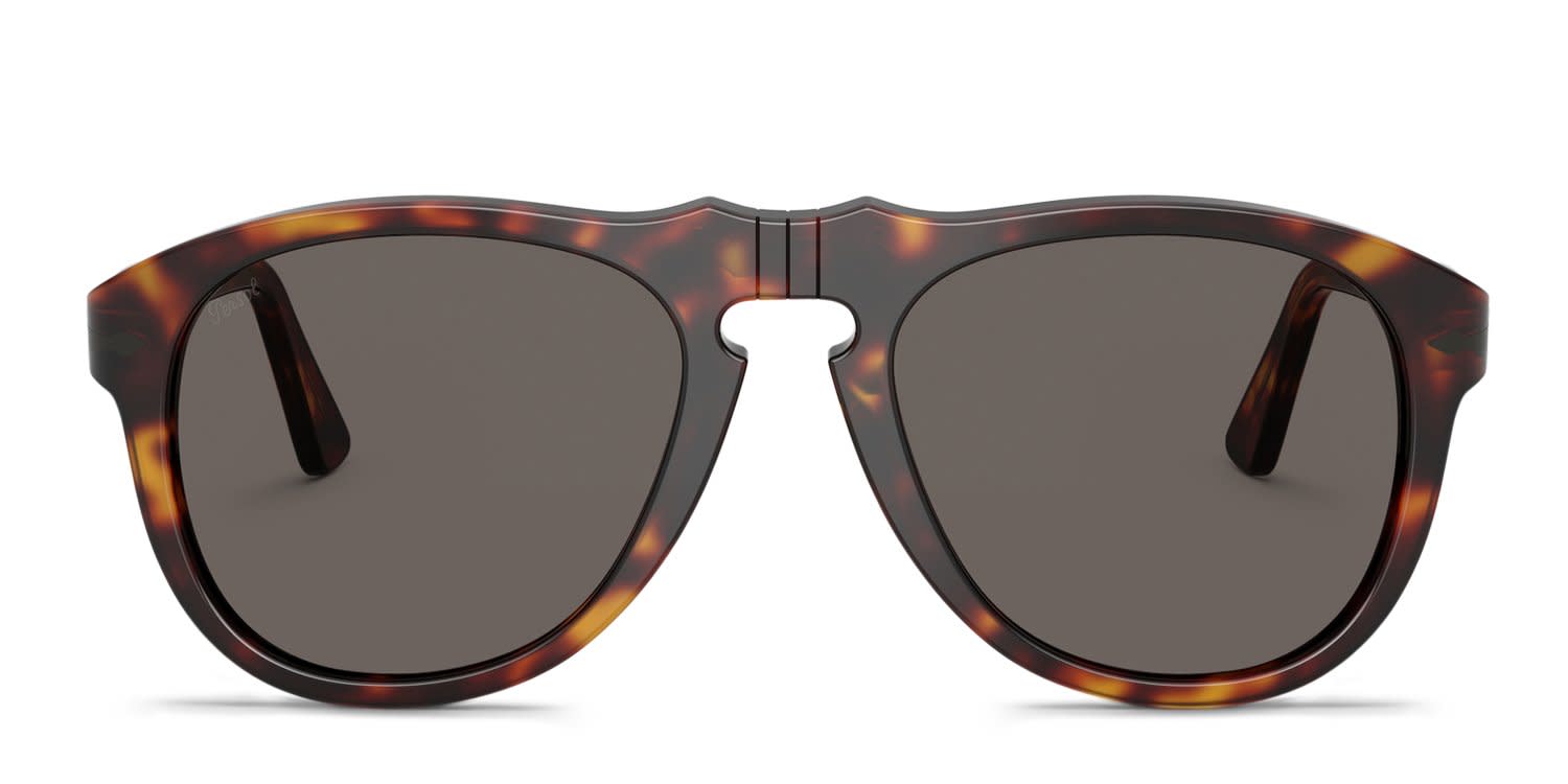 Persol PO0649NE Tortoise, Gray glasses - Tortoise / Gray - Frontal View