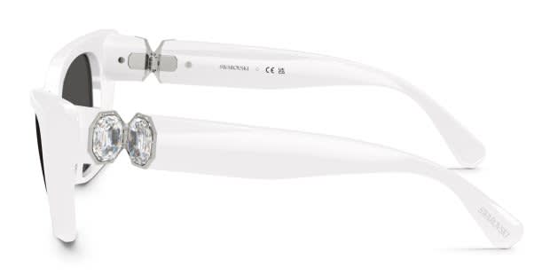 Swarovski SK6047 white frame with dark grey lenses. Lenses provide